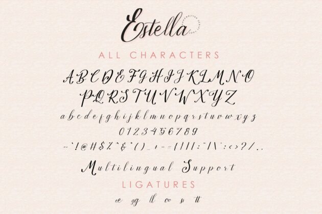 Estella Handwritten Font Poster 4
