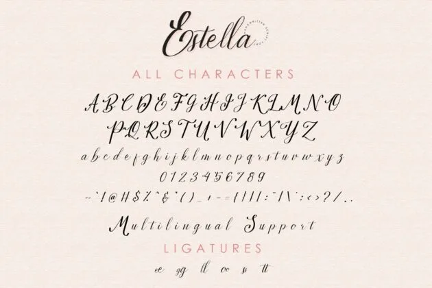 Estella Handwritten Font Poster 4