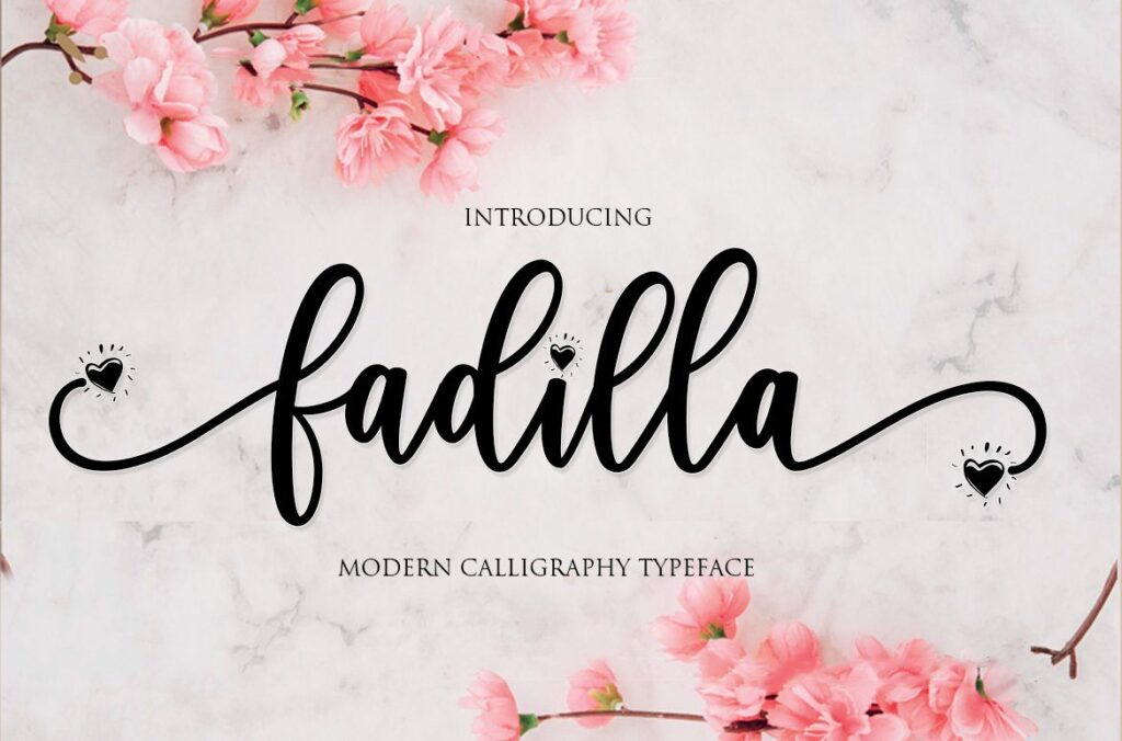 Fadilla Script Font Poster 4