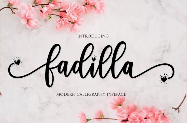 Fadilla Script Font Poster 4