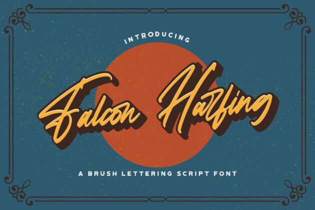 Falcon Harfing - Bold Script Font Poster 8