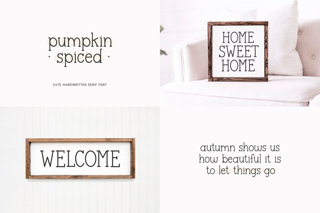 Fall Font Bundle - 8 Fonts for Crafters Poster 2