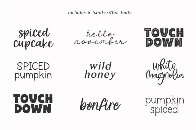 Fall Font Bundle - 8 Fonts for Crafters Poster 5