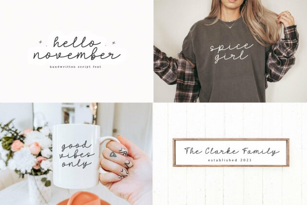 Fall Font Bundle - 8 Fonts for Crafters Poster 9