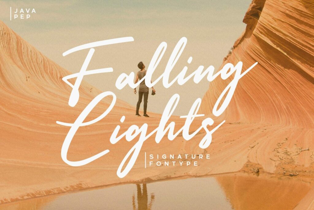 Falling Lights / Signature Font Poster 5