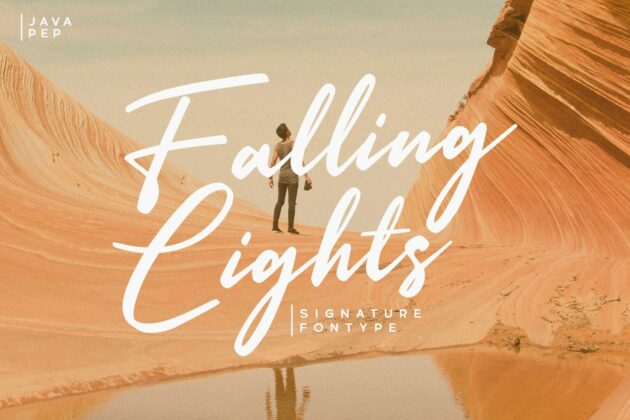 Falling Lights / Signature Font Poster 5