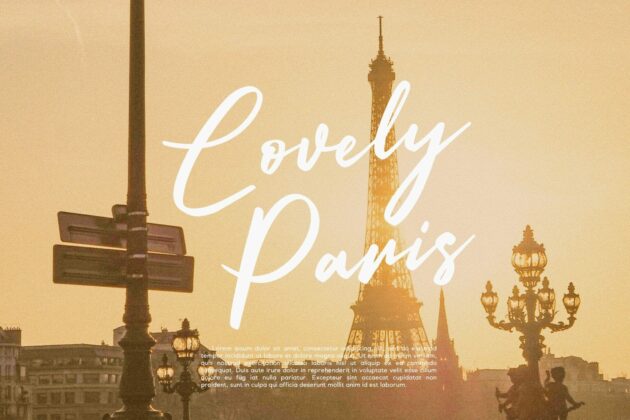Falling Lights / Signature Font Poster 8