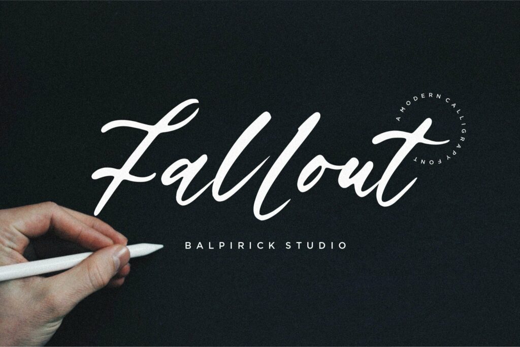 Fallout Modern Calligraphy Font Poster 6