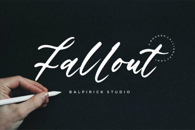 Fallout Modern Calligraphy Font Poster 6