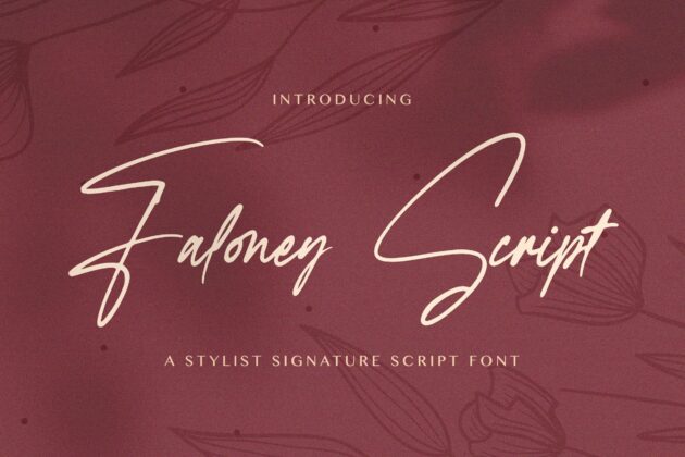 Faloney Script - Handwritten Font Poster 8