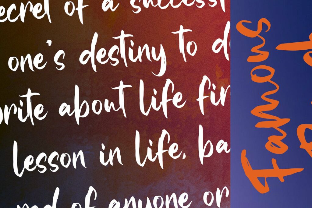 Famous Brush - Textured Brush Font Poster 2