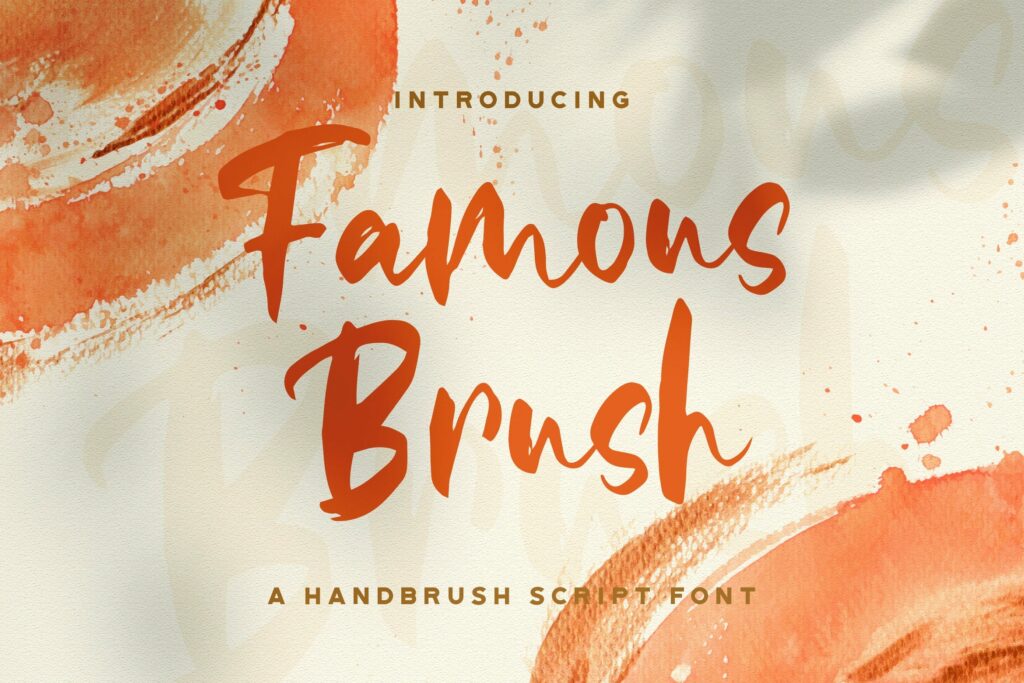 Famous Brush - Textured Brush Font Poster 7