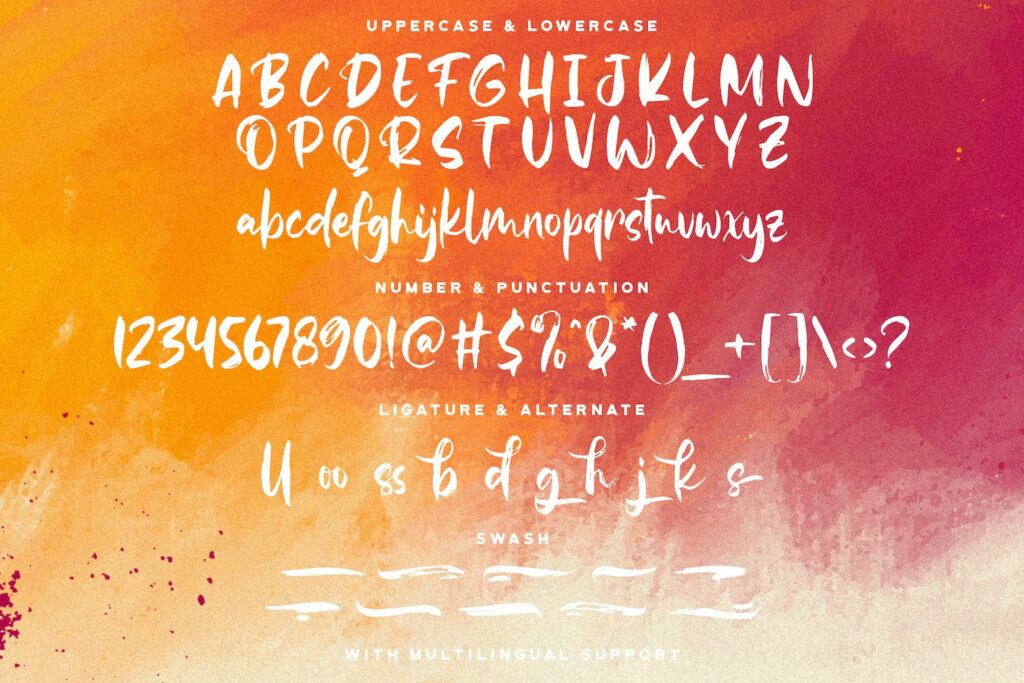 Famous Brush - Textured Brush Font Poster 8