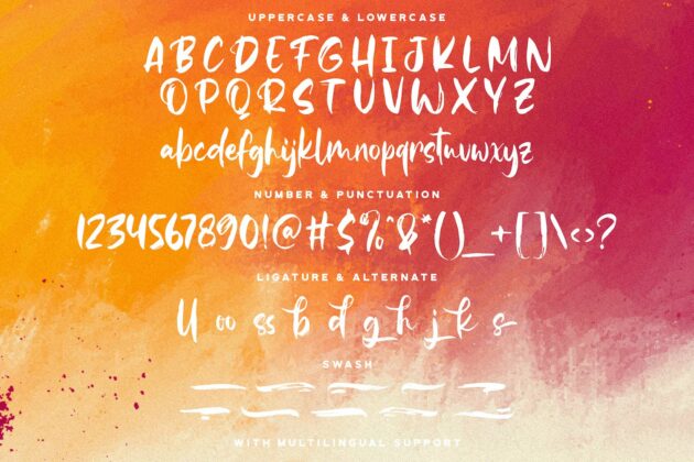 Famous Brush - Textured Brush Font Poster 8