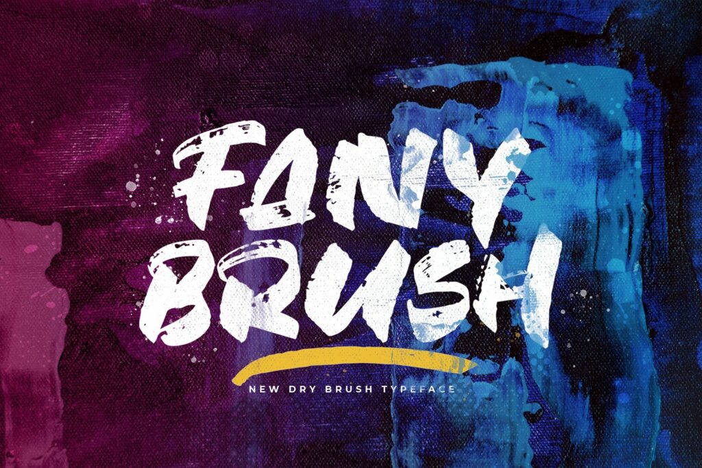 Fany Brush - Textured Brush Font Poster 1