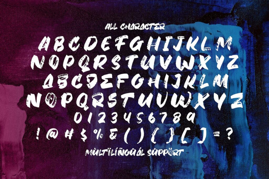 Fany Brush - Textured Brush Font Poster 3
