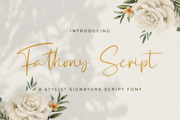Fathony Script - Handwritten Font Poster 10