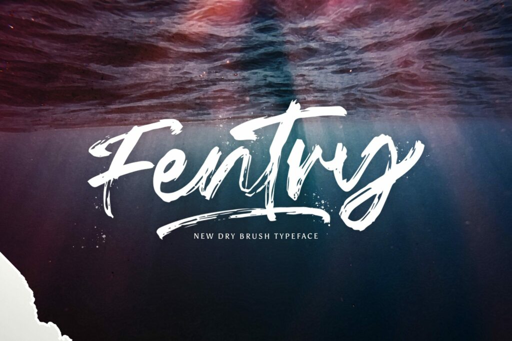 Fentry - Textured Brush Font Poster 9