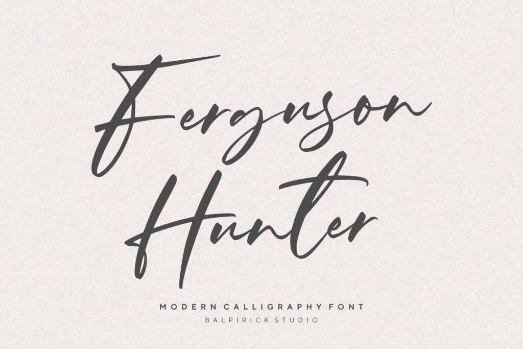 Ferguson Hunter Modern Calligraphy Font Poster 3