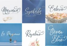 Fleur Bleue - Beautiful Romantic Font Poster 1
