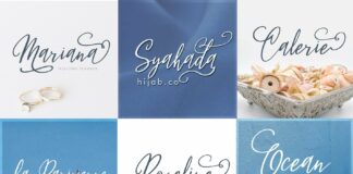 Fleur Bleue - Beautiful Romantic Font Poster 1