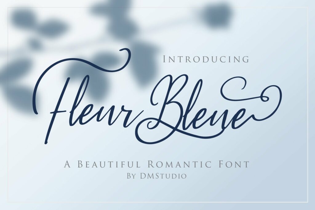 Fleur Bleue - Beautiful Romantic Font Poster 3