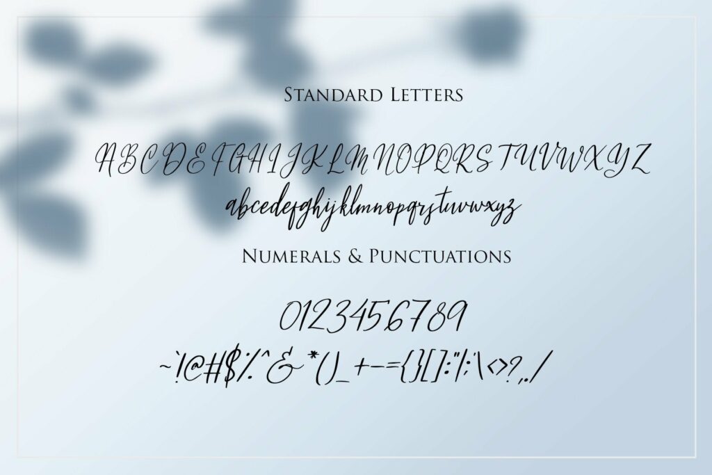 Fleur Bleue - Beautiful Romantic Font Poster 4