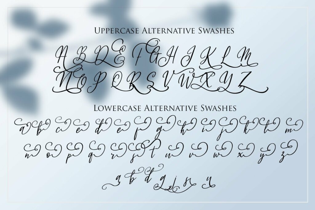 Fleur Bleue - Beautiful Romantic Font Poster 5