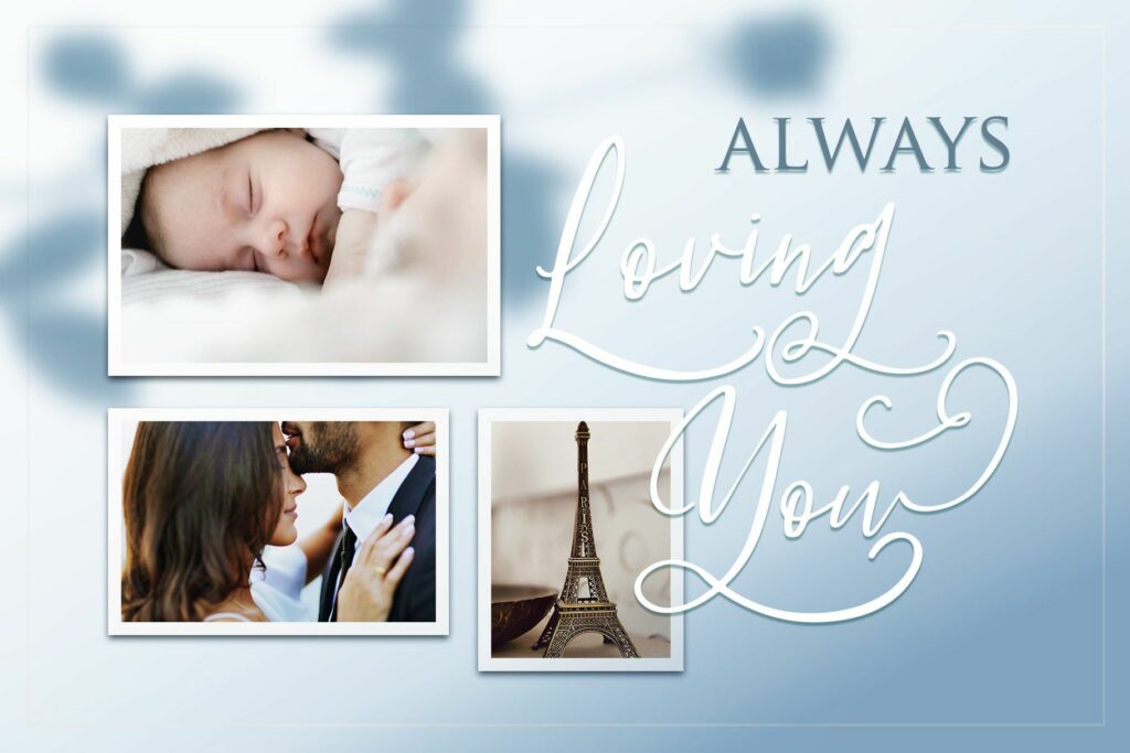 Fleur Bleue - Beautiful Romantic Font Poster 6