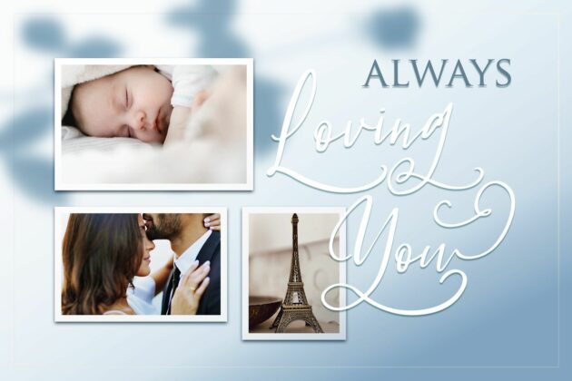 Fleur Bleue - Beautiful Romantic Font Poster 6