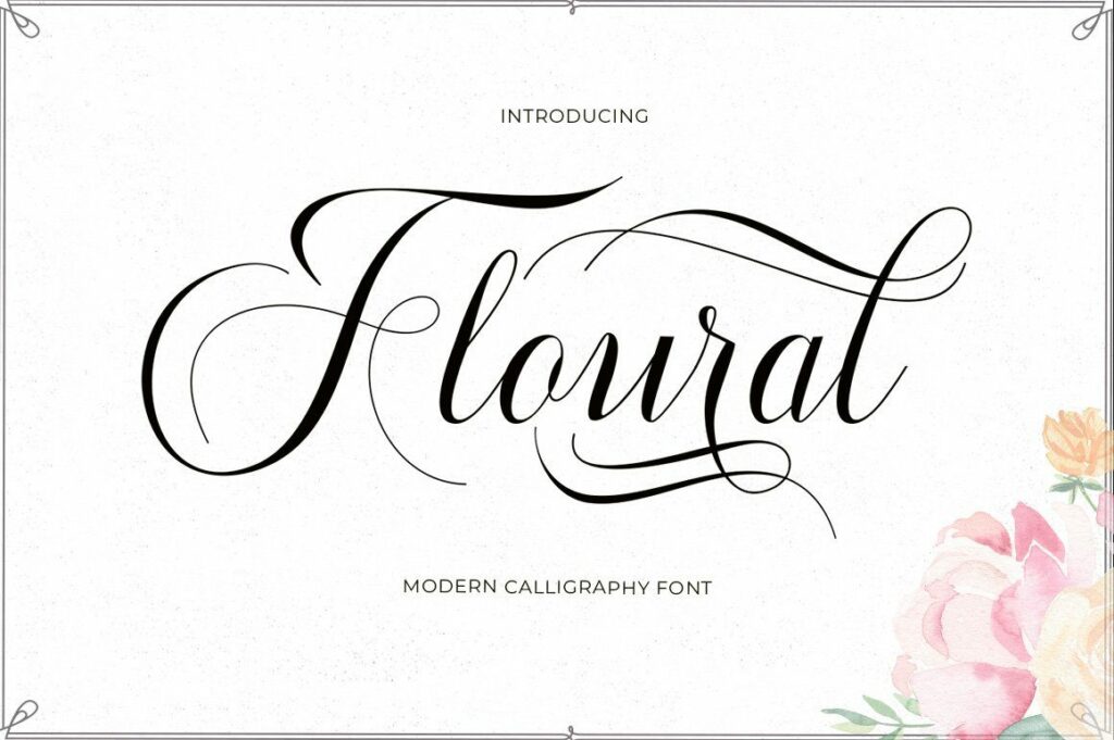 Floural Script Poster 4