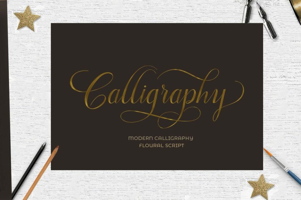 Floural Script Poster 5