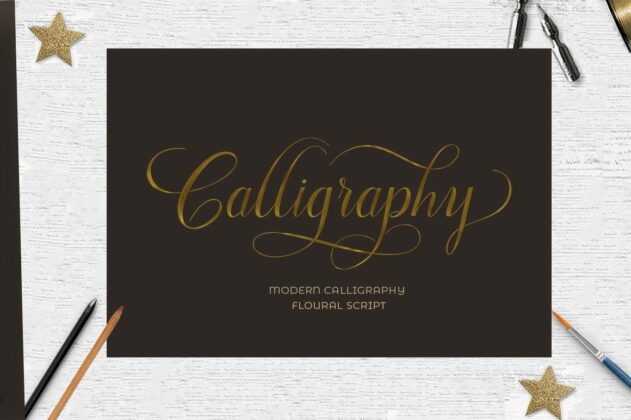 Floural Script Poster 5