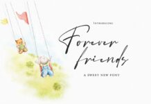Forever Friends Script Font (Script Fonts, Handwritten Fonts, Calligraphy Fonts) Poster 1