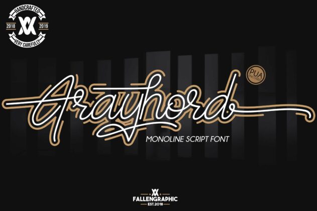Frayhord Monoline Script Poster 4