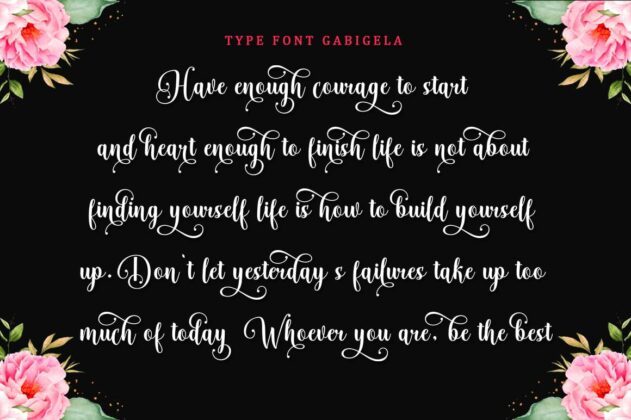 Gabigela Script Font Poster 3