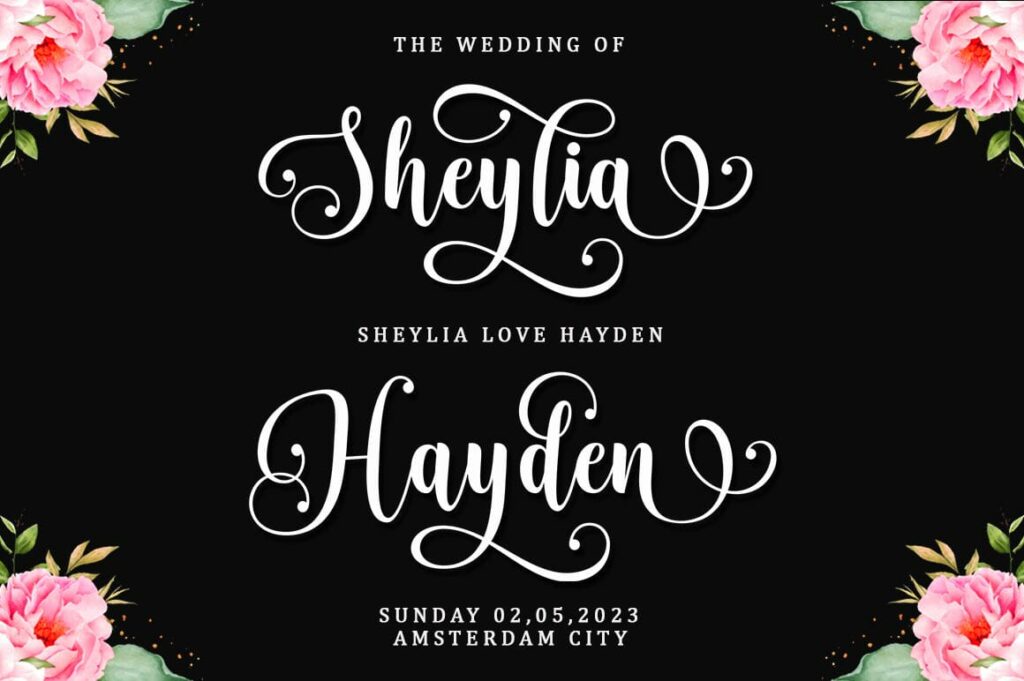 Gabigela Script Font Poster 7