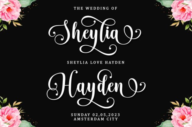 Gabigela Script Font Poster 7