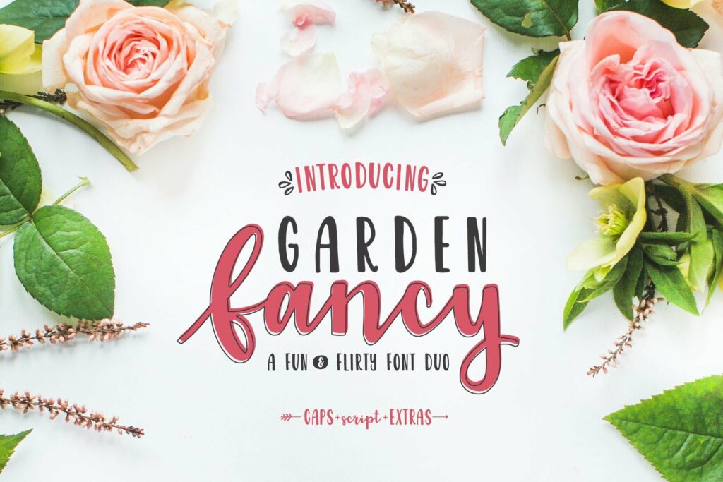 Garden Fancy Font Duo Poster 2