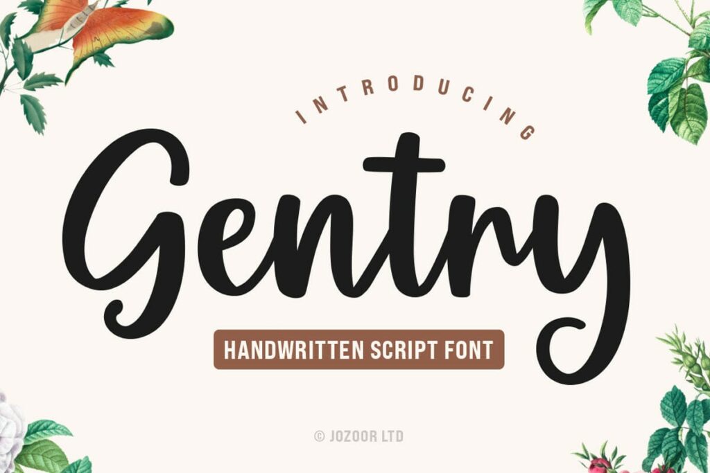 Gentry - Modern Script Font Poster 2