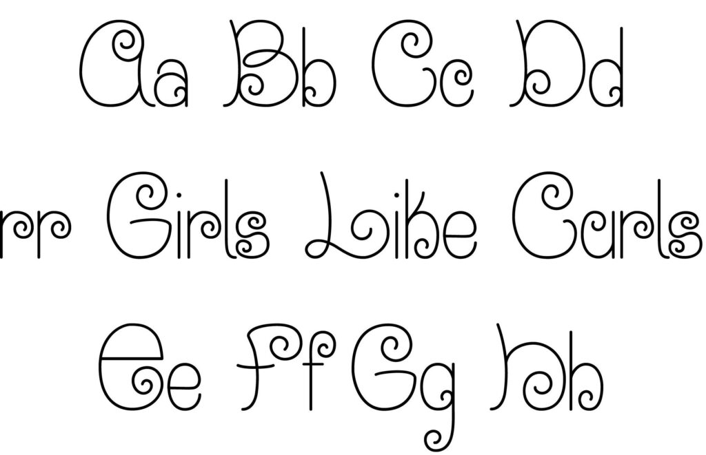 Girls Like Curls Font Poster 1