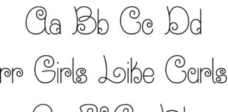 Girls Like Curls Font Poster 1