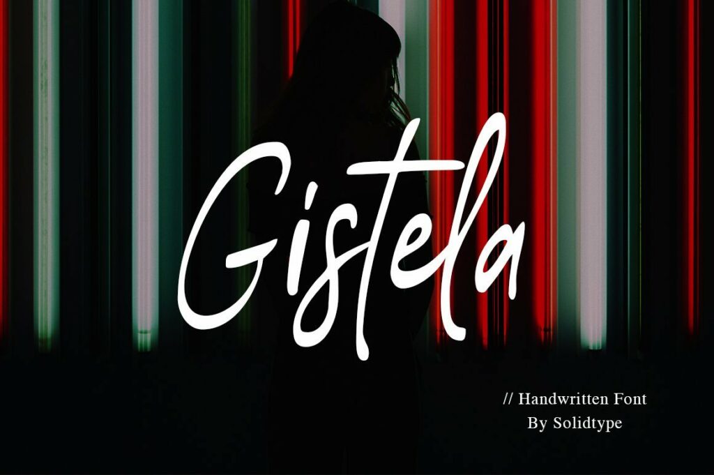 Gistela | Handwritten Font Poster 7