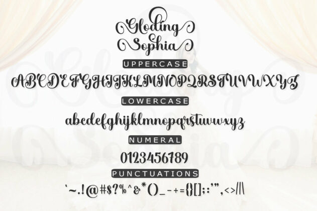 Gloding Sophia Script Poster 7