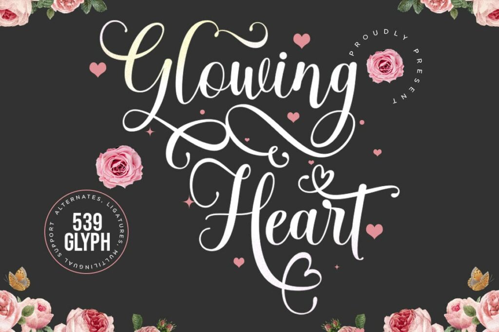 Glowing Heart Poster 1