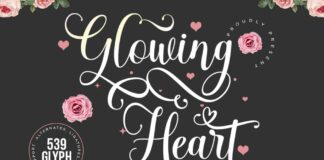 Glowing Heart Poster 1