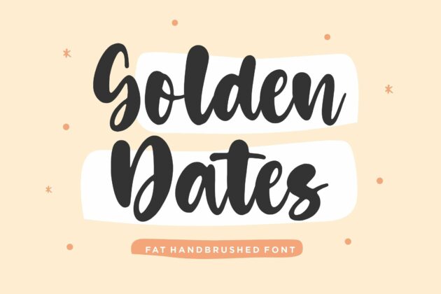 Golden Dates Modern Calligraphy Font Poster 2