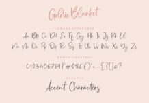 Goldie Blanket Modern Calligraphy Font Poster 1