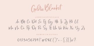 Goldie Blanket Modern Calligraphy Font Poster 1
