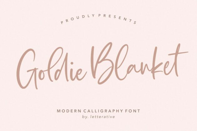 Goldie Blanket Modern Calligraphy Font Poster 6